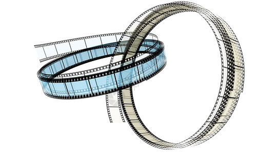 2个3D空白片环娱乐磁带螺旋卷轴工作室音量相片幻灯片电影视频图片
