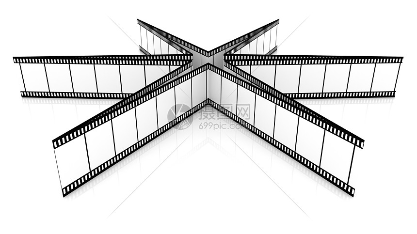 3D空白电影明星圆圈渲染相片胶卷投影卷轴视频星星艺术相机图片