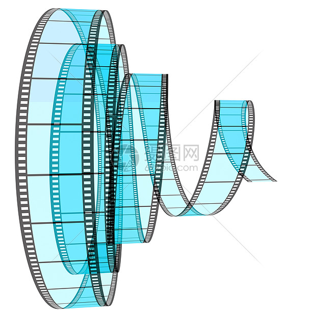 3d电影片段向前推进链轮卷轴动画白色摄影胶卷卡通片边界陷害夹子图片