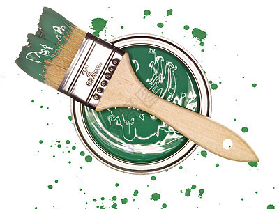 绿色油漆可刷刷刷漩涡颜色摄影材料圆圈家装色彩飞溅鸟瞰图画笔图片