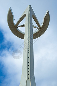 巴塞罗那奥林匹克公园电信塔台 由Sa设计城市旅行建筑爬坡公园电讯村庄树木地标旅游图片