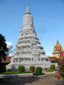 柬埔寨国王诺罗杜姆一世的斯图帕贵宾王室信条宗教纪念碑建筑高棉语丧葬宝塔图片