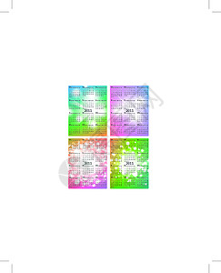2011年日历4 四模板收集背景图片