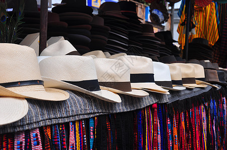 巴拿马帽子手工手工业文化市场工艺旅行草帽旅游图片