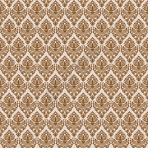 褐色达马斯克无缝纹理布料棕色插图皇家纺织品曲线装饰墙纸织物窗帘图片