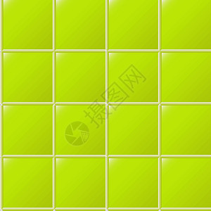 绿色陶瓷无缝模式插图制品建筑学马赛克白色正方形线条玻璃墙纸洗澡图片