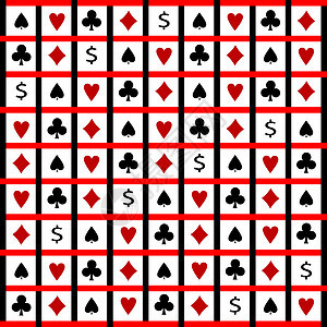 牌标符号组成三叶草菱形扑克黑桃现金运气俱乐部条纹钻石游戏图片