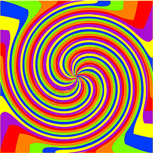 彩虹成份插图创造力旋转线条派对螺旋曲线火花色调星星图片