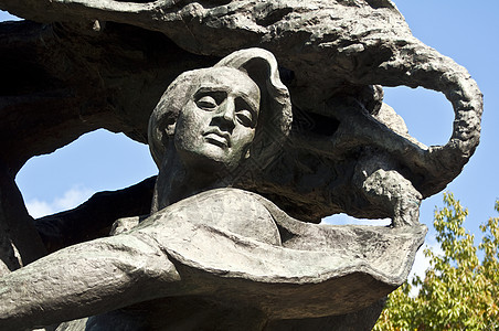 弗雷德里克肖邦作曲家钢琴家老师音乐公园抛光纪念碑纪念馆音乐家雕塑图片