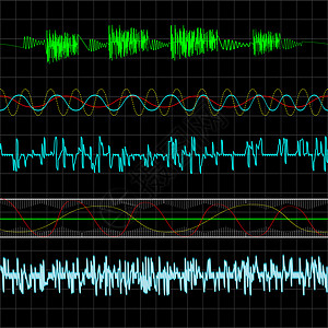 音乐波浪波形体积海浪记录玩家频率插图展示电子正方形图片