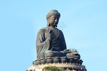 中国香港天丹大佛像 中国香港棕褐色狮子旅行传统天空艺术舞蹈雕像佛教徒金属图片