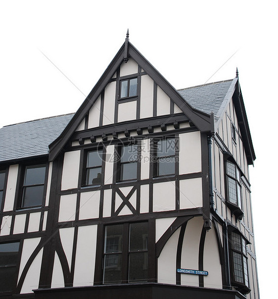 黑色和白色房屋隔离的窗户古董地区小屋木头建筑建筑学大厦遗产历史图片