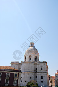 里斯本圣恩格拉西亚教堂历史地标圆顶蓝色大教堂大理石景观观光宗教古董图片