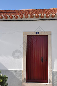 葡萄牙语家门瓷砖建筑学入口住宅古董场景村庄天空房子蓝色图片