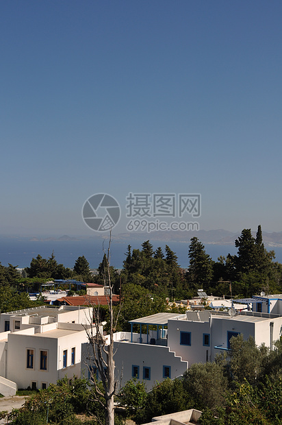 齐亚的希腊族房屋天空白色建筑学海洋场景住宅村庄蓝色历史图片