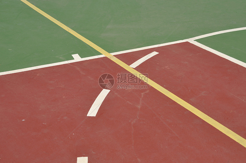 篮球法庭体育场场地地面中心操场白色公园篮子运动学校图片