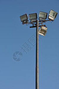 电台灯杆天空照明蓝色活力光灯灯笼灯泡玻璃聚光灯金属图片