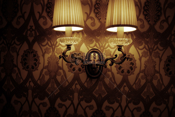 灯光模糊的墙灯照片灯笼墙纸条纹插图牛仔布材料蕾丝阴影艺术棕色图片