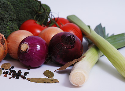 蔬菜胡椒洋葱厨房菜花香菜食物绿色背景图片
