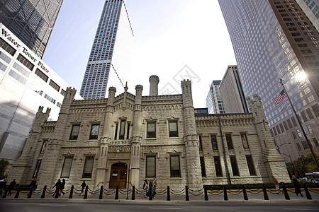 芝加哥市风景摩天大楼天空建筑学天际城市建筑物办公室图片