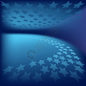 抽象恒星背景技术插图蓝色光束点燃艺术数字化太阳条纹正方形图片
