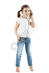 听音乐微笑女孩音乐玩家手机快乐喜悦音乐播放器技术工作室图片