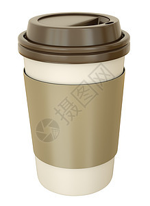 咖啡杯空白袖子纸板液体白色纸盒持有者咖啡棕色咖啡店图片