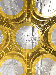 一个欧元硬币黑色通货膨胀交换现金支付财富银行业金融贸易货币图片