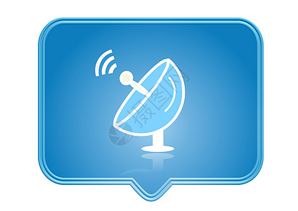 图标海浪雷达按钮蓝色天线广播科学图标集互联网轨道图片