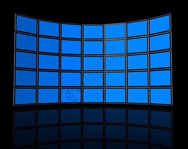 平面电视屏幕墙壁软垫信息电脑显示器监视器电子书电子产品显示屏电脑反射蓝色图片