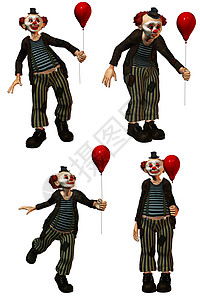 小丑惊喜喜剧演员乐趣气球演员艺术家马戏团喜悦生日戏服图片