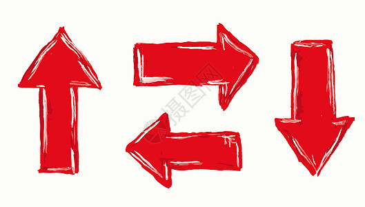箭头团体小路导航指针插图红色背景图片
