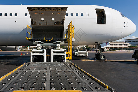 装载货机旅行航空公司安全空气加载船运码头商业贸易飞机图片