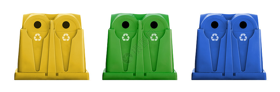 回收容器垃圾垃圾桶黄色玻璃瓶子生态白色工业环境金属图片