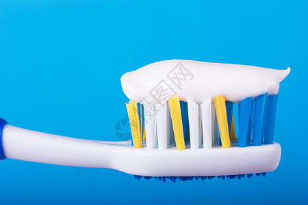 牙刷呼吸管子蓝色口服牙膏化妆品刷子医疗卫生浴室图片