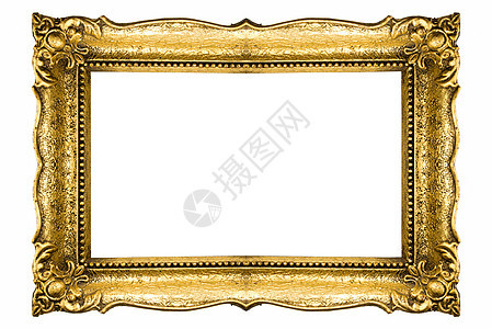 旧金金图片框架空白古董装饰品金子边界艺术照片背景图片