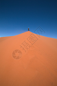 沙漠天空索苏武夫莱沙丘风景蓝色纳米布太阳沙漠橙子干旱荒野场地旅行背景