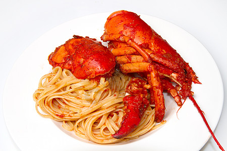 红龙虾面动物食品贝类红色烹饪用餐特色料理美食龙虾图片