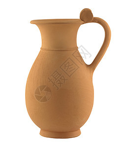 克雷朱格棕色黏土文化手工花瓶投手陶瓷古董制品陶器图片