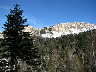 主要高加索山脊旅行山峰天空高山解脱斜坡登山文件全景木头图片