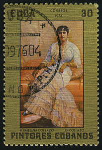 邮票地址卡片作品调色板展览邮政帆布绘画艺术家女士图片