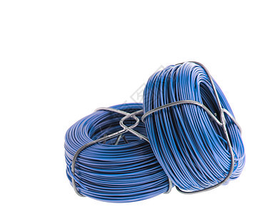 电线的卷圈电压布线工业线圈力量网络活力电气蓝色纤维图片