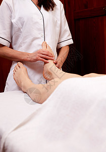 Spa 脚底按摩女性反射治疗师治疗穴位女士压力按摩师温泉皮肤图片