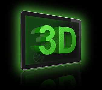 带有3D文字的 3D 电视屏幕娱乐技术数位板电脑显示器监视器平面电影金属视频宽屏图片