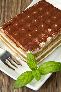 蒂拉米苏甜点蛋糕祖母糖果咖啡粉末手指饼干盘子巧克力图片