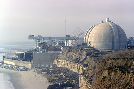 核电厂海洋海岸力量植物背景图片