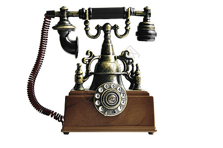 旧电话白色古玩耳机服务说话数字技术乡愁全球电子产品图片