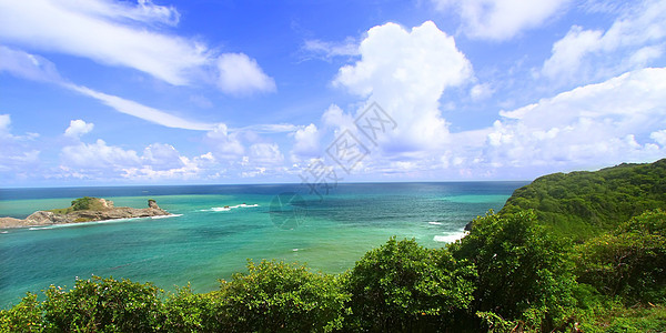 圣卢西亚海岸线旅行热带假期蓝色天堂破坏岩石云景海岸图片