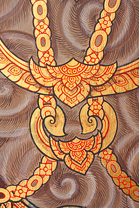 泰国模式寺庙金子文化宗教动物绿色建筑艺术绘画场景图片