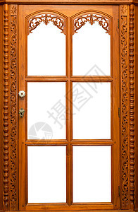 孤立 Wooden 窗口图片
